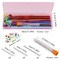 48 Pieces Crochet Hooks Set, 21 Sizes Crochet Needles with Case, Ergonomic Knitting Needles, Crochet Hooks Kit with Crochet Accessories Stitch Markers Blunt Needles for Crocheting Yarn